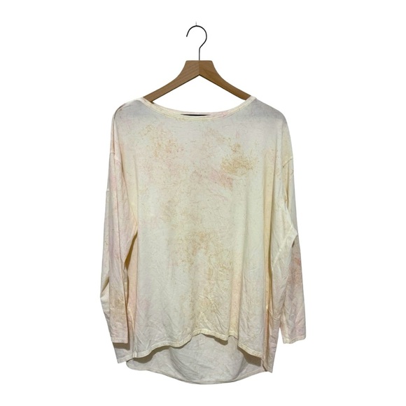 lululemon athletica Tops - Lululemon Free to Be Mural Long Sleeve Top White Tie-Dye Oversized Women’s 12